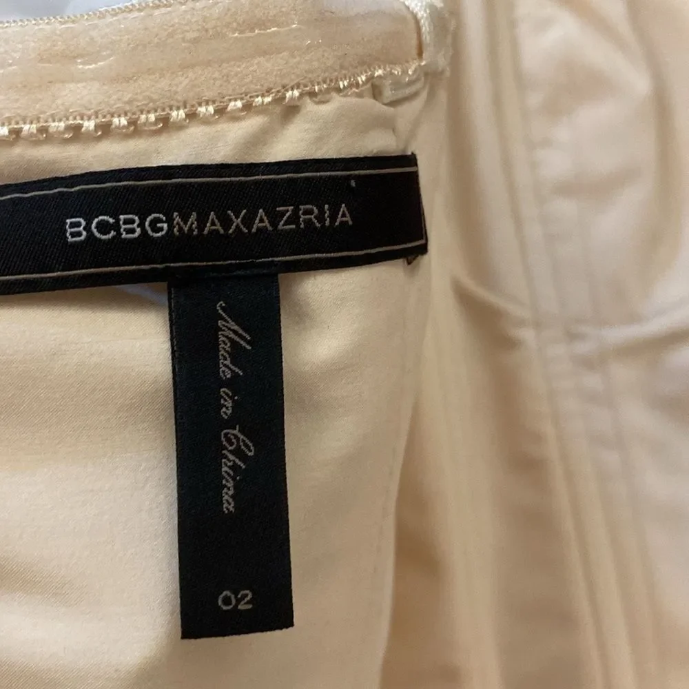 Bcbg Maxazria Elegant White Strapless Lace Dress, US2 - Picture 13 of 14